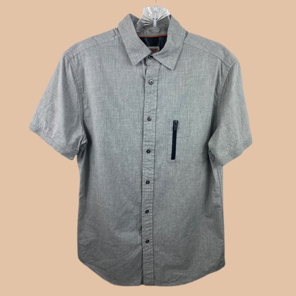 Mossimo - Grey - Short Sleeve Button Up - Picture 1 of 9